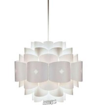 Diamond-1-Light White Pendant Easy to Install Contemporary Design Durable - $23.74