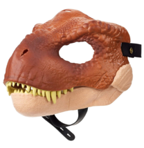 Jurassic World Tyrannosaurus Rex Dino Rivals Brown Mask Moveable Jaw New Mattel - £39.40 GBP