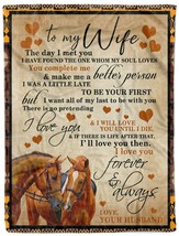 To My Wife Sherpa Blanket Gift From Husband Horse Couple In Love Throw Blankets - £28.73 GBP+