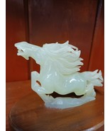 Vtg Green Carved Jade Jadeite Running Horse Stallion Statue Sculpture 5&quot;... - €106,72 EUR