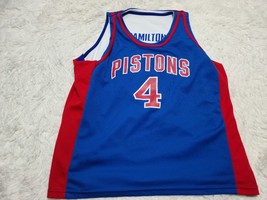 Detroit Pistons Reversible Tank L Jersey Rip Hamilton Joe Dumars Made US... - £9.36 GBP