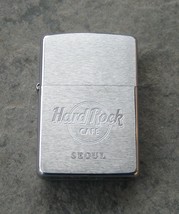 Hard Rock Cafe SEOUL, South Korea (CLOSED) Zippo Lighter 1997 Brushed Ch... - $823.87 MXN