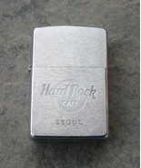 Hard Rock Cafe SEOUL, South Korea (CLOSED) Zippo Lighter 1997 Brushed Chrome - $44.10