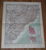 1926 Original Vintage Map Southern Brazil Rio De Janeiro Argentina Buenos Aires - $24.72