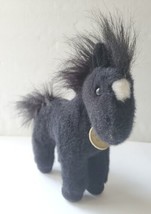 Black Horse Pony Plush Stuffed Animal 8-10" Standing Miyoni Aurora 2017 - $22.06