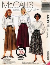 Misses&#39;  SKIRT Vintage 1989 McCall&#39;s Pattern 4408  Sizes 12-14-16 - $12.00