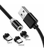 Statik 360 Magnetic Charging Cable - Type C Charger 3 in 1 USB C to USB C Cable, - $11.99