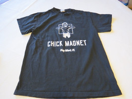 Men&#39;s Delta Pro Weight t shirt M medium cotton black &quot;Chick Magnet Key West&quot;GUC - £10.27 GBP