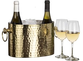 Wine - Champagne Chiller, Bucket, Cooler, Handmade Brass, Removable Insert - £71.90 GBP