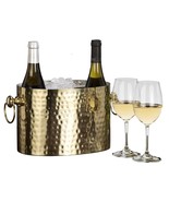 Wine - Champagne Chiller, Bucket, Cooler, Handmade Brass, Removable Insert - $89.95