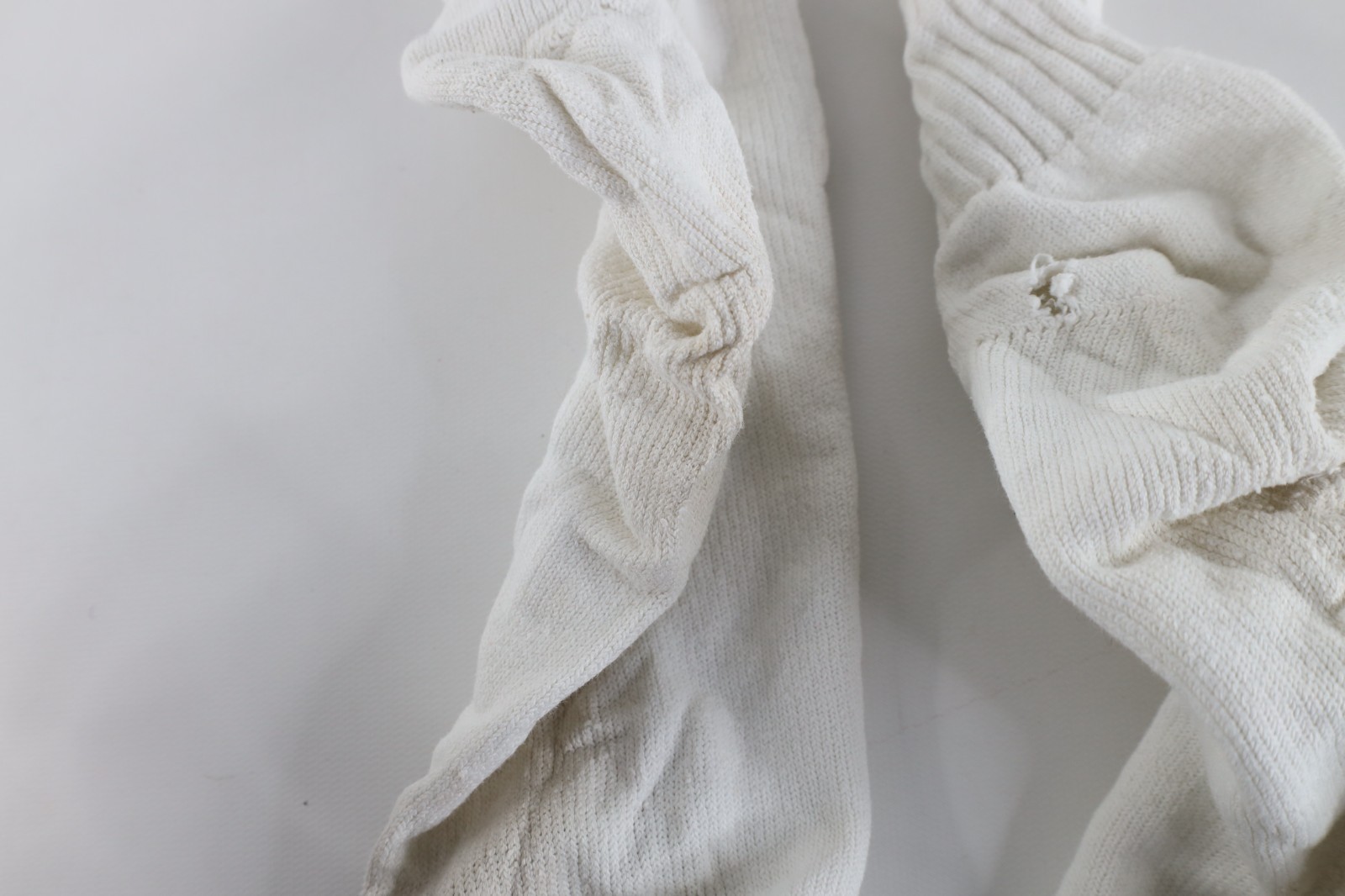 Vtg 80s 90s Nike Spell Out Travis Scott Swoosh Tube Socks White Mens Large USA Item image 7