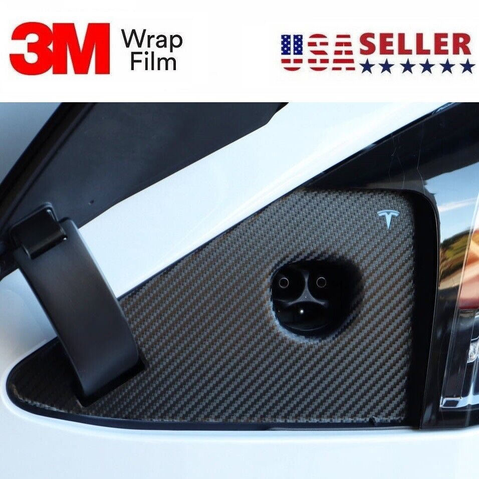 Primary image for Tesla 2022 + Model X PLAID & LONG RANGE Charging Port Wrap 3M Decal Sticker Over