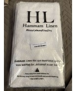 Linen White Hand Towels 4-Pack -16 x 29 Turkish Cotton Premium Quality Soft - £13.17 GBP