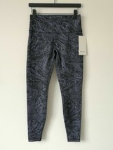 NWT LULULEMON Wunder Under HR Soft 28&quot; Pants Tight VRTJ Black Blue Jacqu... - $89.99