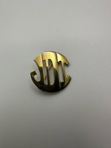 Vintage Gold over Sterling Silver JDI Initials Leonore Doskow Brooch 2.5cm - £19.78 GBP