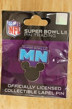 NOS Wincraft Jewelry NFL Super Bowl LII PIn Trading MN Mickey Mouse Ears - $12.86