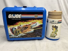 VINTAGE 1988 GI JOE TIGER FORCE PLASTIC LUNCHBOX &amp; THERMOS ALADDIN - $223.67 MXN