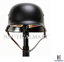 Black Ww2 German Elite Wh Army Steel Helmet Stahlhelm Black - $97.02