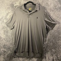 Ralph Lauren Polo Shirt Mens Large Grey Performance Lightweight Preppy Golfer - £9.22 GBP