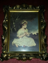 Vintage Little Girl Pictorial Wall Picture Hanging Picture Victorian - $24.99