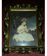 Vintage Little Girl Pictorial Wall Picture Hanging Picture Victorian - £19.80 GBP