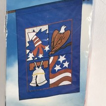 Vintage Patriotic Flag Wall Banner 28&quot; x 40&quot; 1996 July 4th Independence Day NEW - £13.58 GBP