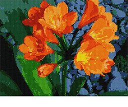 Pepita Needlepoint Canvas: Orange Burst, 12&quot; x 9&quot; - £68.96 GBP+