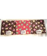 Creative Cuts 3 Fat Quarter Brown and Pink Flowers 100% Cotton Sewing Fa... - $14.99