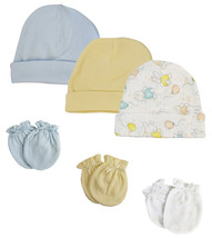 Bambini Newborn (0-6 Months) Boy Boys Baby Caps and Mittens (Pack of 6) ... - £13.19 GBP