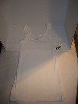 WOMEN&#39;S/JRS LILU STRETCHY RIBBED TANK TOP  WHITE SOLID NEW $15 - $11.99