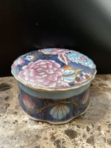 Toyo Trading Co Decorative Collector Trinket Box -Turquoise/Copper/Gold ... - £10.76 GBP