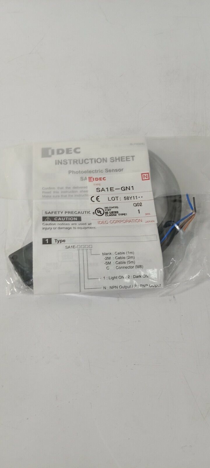 Idec SA1E-GN1 photoelectric sensor / Miniature Switches Built-in Amplifi... - $53.90