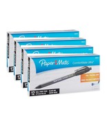 Lot of 4 Paper Mate Comfortmate Retractable Fine Ballpoint Pens Black 12... - €38,29 EUR