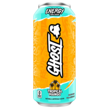 4 Cans Of Tropical Mango Ghost Energy Sugar-Free 16Fl Oz Cans - £18.86 GBP