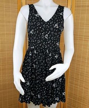 Hot Topic Rock n Roll Dress Juniors M Sleeveless Fit and Flare Black Got... - £17.72 GBP