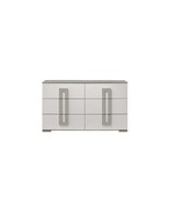 White Wood 6-Drawer Dresser: Olivia Contemporary Style - $1,279.55 CAD