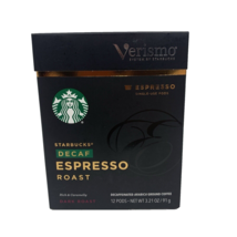 Starbucks Verismo Decaf Espresso Roast Pods, 12 count box, Dark Roast - £17.20 GBP