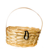 Dollhouse Miniature - Oval Wicker Picnic Basket - 1:12 Scale  - £7.04 GBP