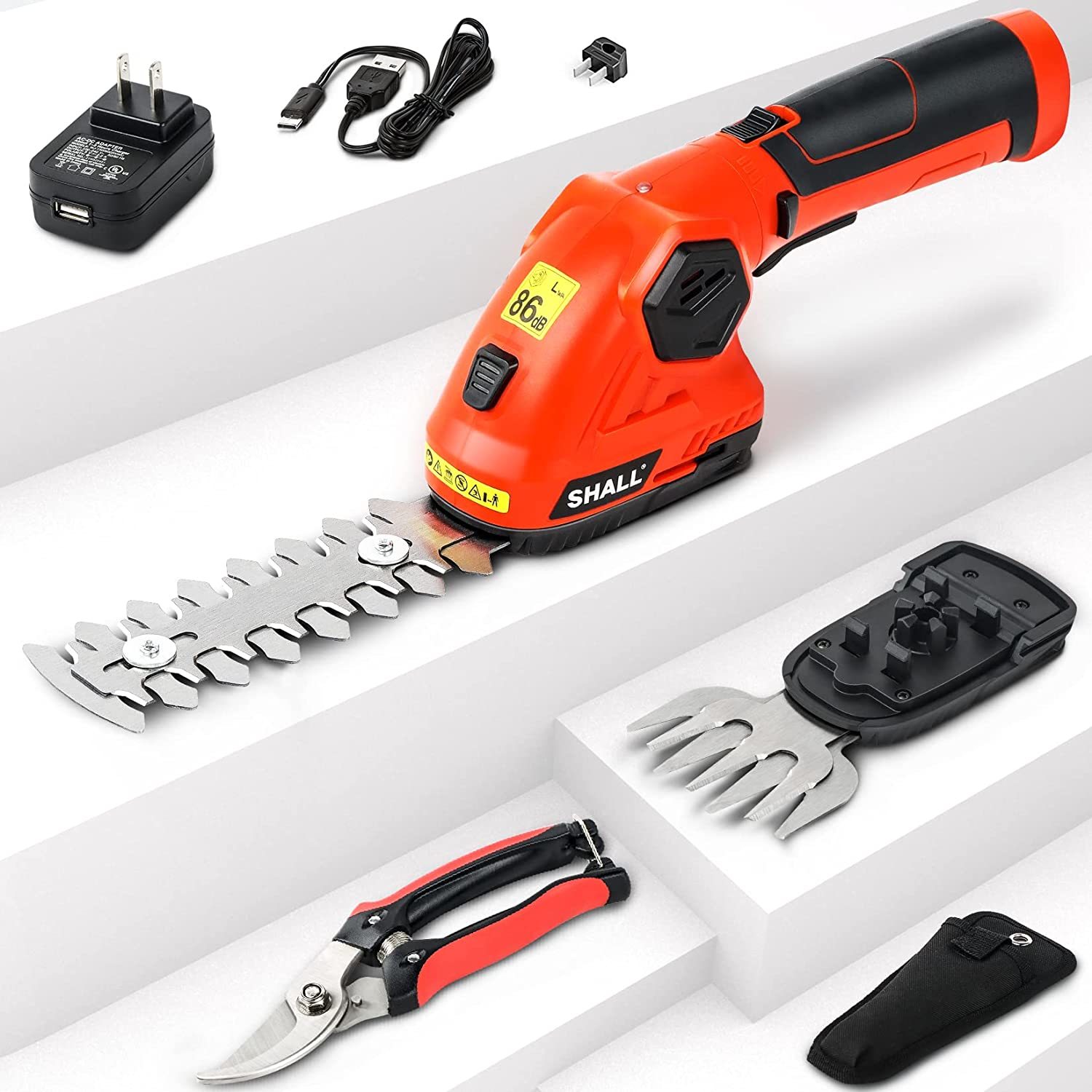 SHALL Cordless Grass Shear &amp; Hedge Trimmer - 7.2V Electric Shrub Trimmer... - $44.99