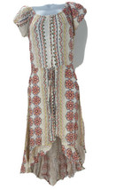 American Rag Women&#39;s dress Ivory Floral Flutter Sleeve Wrap Skirt high low XXL - £18.61 GBP