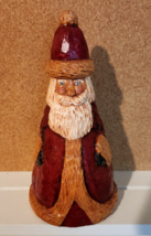 Faux Wood Carved And Painted Standing Santa Claus Signed Dak Dated 1997 - £11.57 GBP
