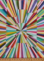24.5&quot; X 44&quot; Panel Geometric Rays Kaleidoscope Cotton Fabric Panel D505.31 - £6.36 GBP