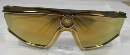 Versace Gold Brown Mirror Sunglasses 2226 w/ Case and Pouch - $4,688.26 MXN