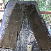 Levis Jeans Mens 36x32 Black 505 Regular Straight American Dark Wash Denim Black - £14.69 GBP