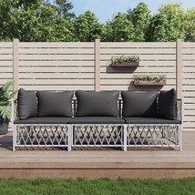  Garden Lounge Set White, Dark Grey - €445,65 EUR