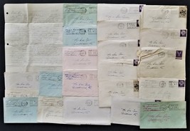 LOT 1958 antique 20 LOVE LETTERS Pvt DONALD CASE canadensis pa Margie Sm... - £112.23 GBP