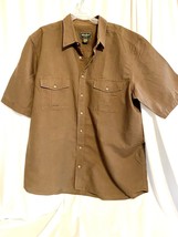 Eddie Bauer Mens X-Large Tall Outdoor Outfitters Brown Button Up Shirt - £14.06 GBP