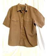 Eddie Bauer Mens X-Large Tall Outdoor Outfitters Brown Button Up Shirt - £13.76 GBP