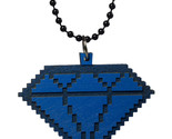 Good Wood New York Azul 8 Bit Madera Colgante con Diamante Collar Esfera... - £14.39 GBP