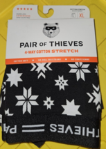 Pair Of Thieves XL 4Way Cotton STRETCH Boxer Brief 5&quot; Inseam NEW 38-40 snowflake - £9.90 GBP